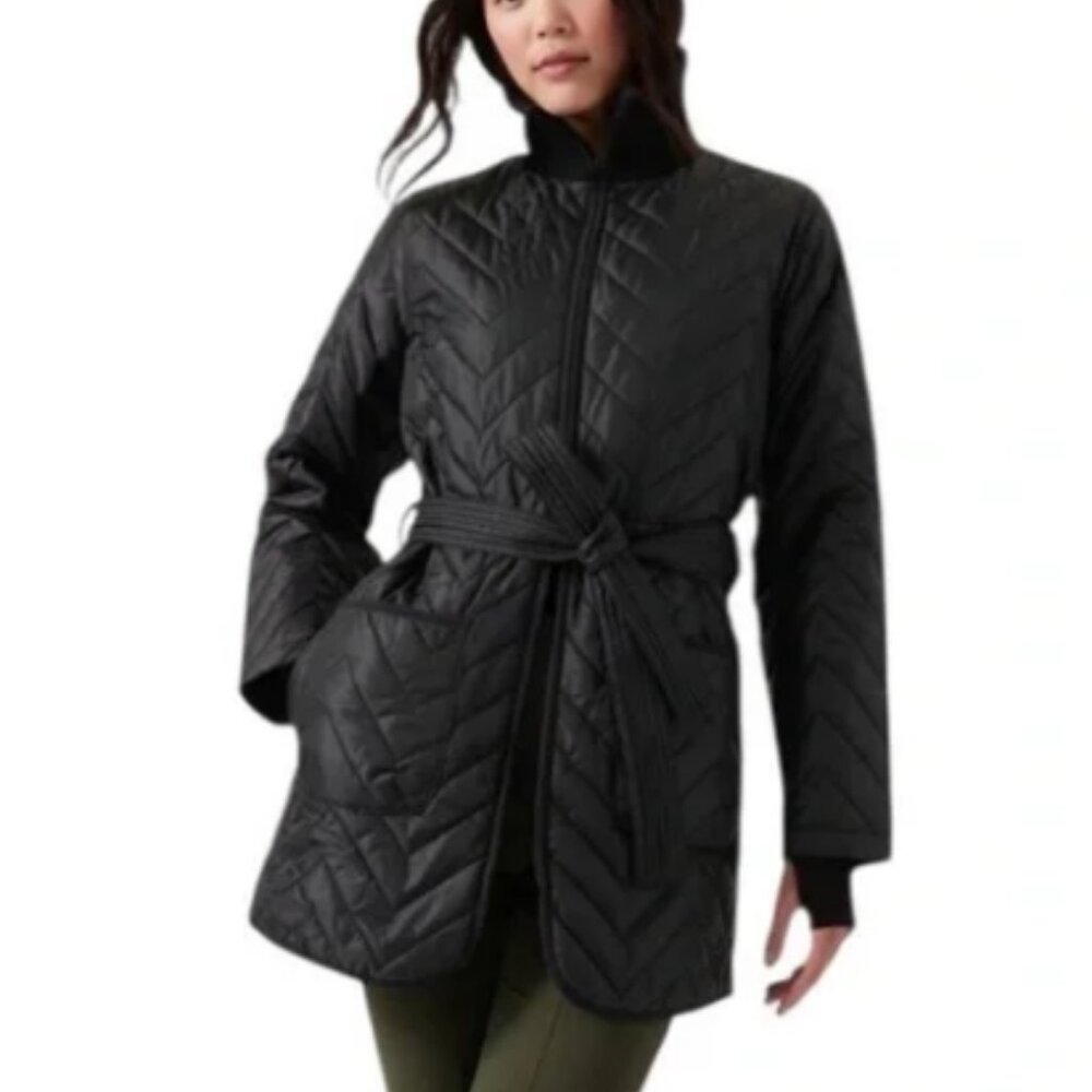 Athleta Black Mendocino Coat; NWOT; Size XL